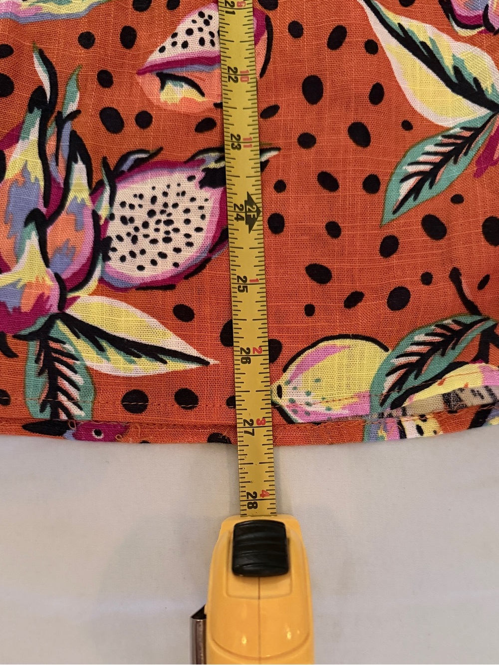 Kourt Women's Orange Fruit Print  Square-Neck Mini Dress with Flutter Sleeves - Picture 16 of 16
